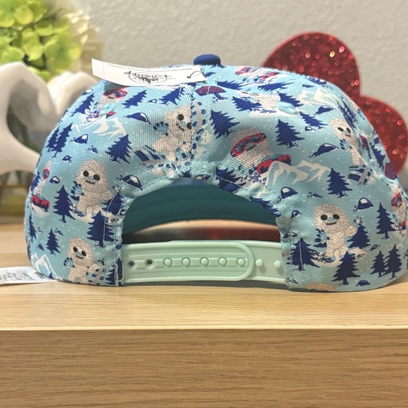 Disney Loungefly Animal Kingdom Yeti Everest Baseball Cap Hat Blue NWT - Picture 2 of 6
